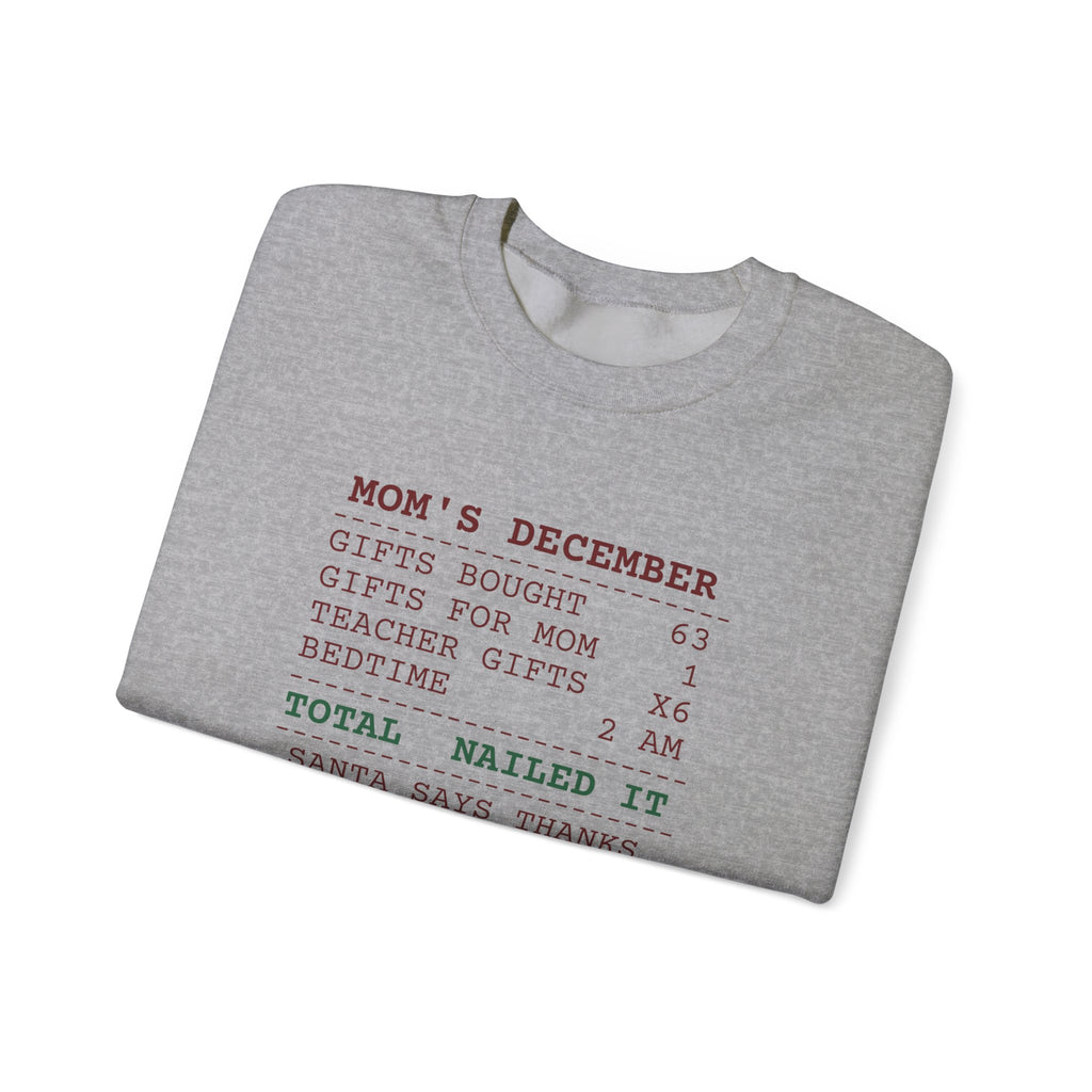 Funny Christmas Mom Sweatshirt Gifts Bought 63 Receipt For Moms