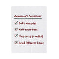Funny Christmas Grandma Throw Blanket Grandma's Christmas Checklist