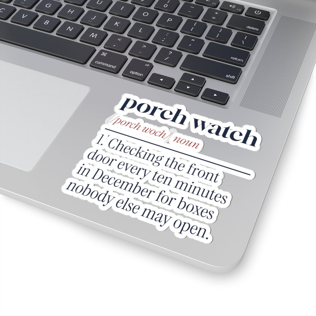 Funny Christmas Shopping Sticker Porch Watch Dictionary Definition