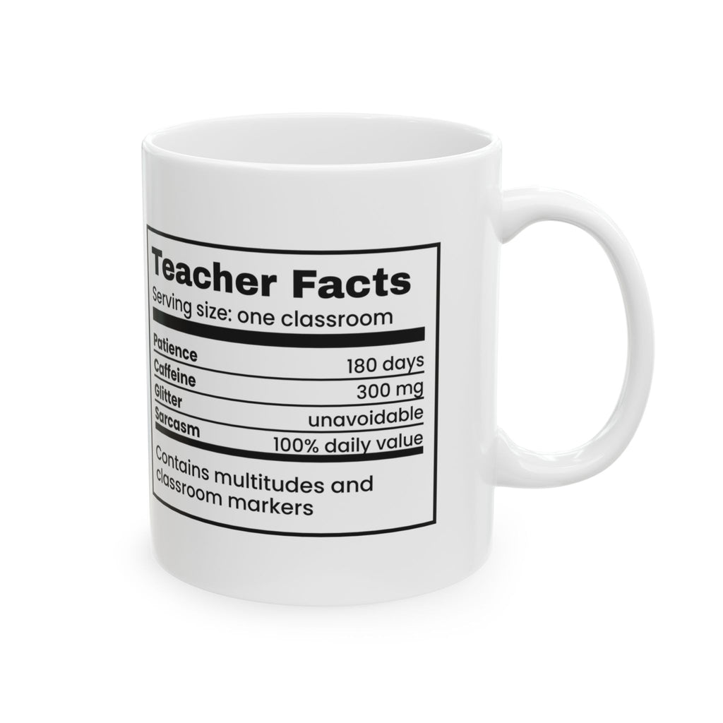 Teacher Coffee Mug 180 Days Of Patience 100% Sarcasm