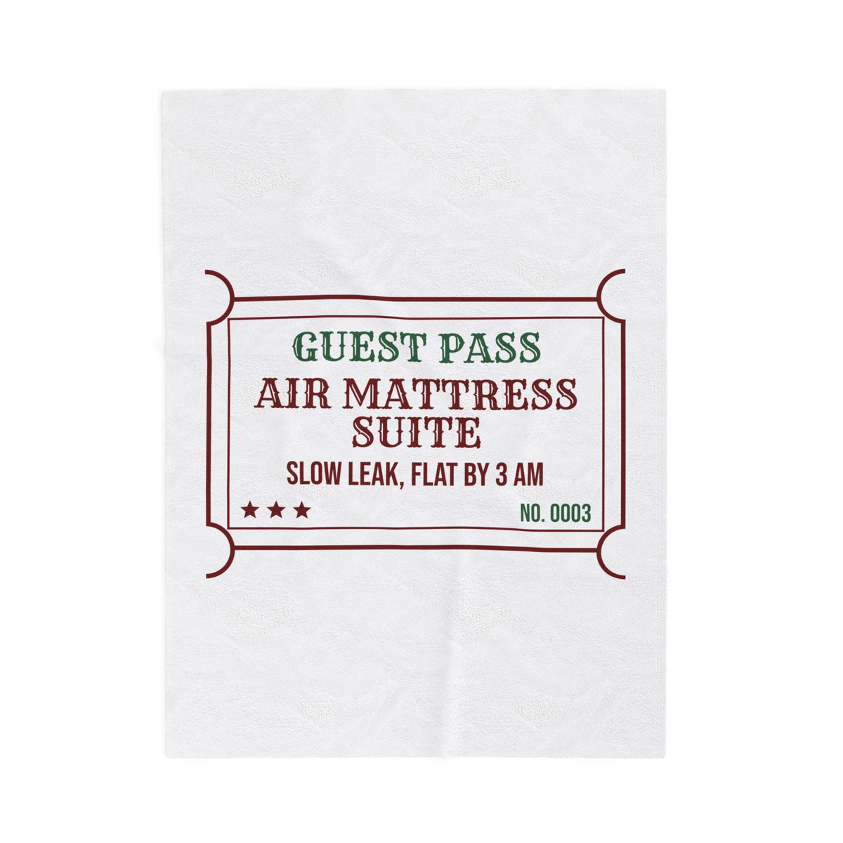 Funny Christmas In Laws Throw Blanket Air Mattress Suite Guest Pass
