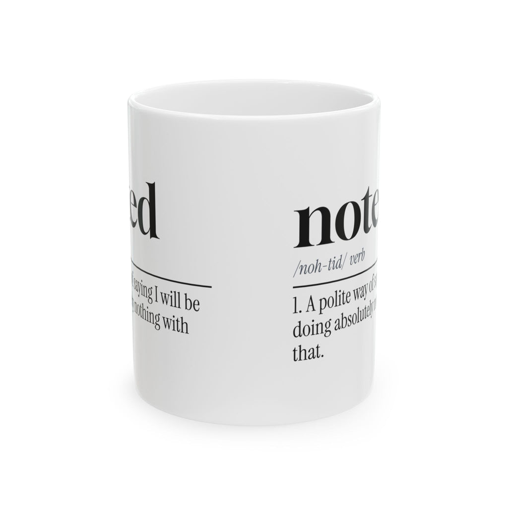 Funny Sarcastic Coffee Mug Noted Definition For Coworkers