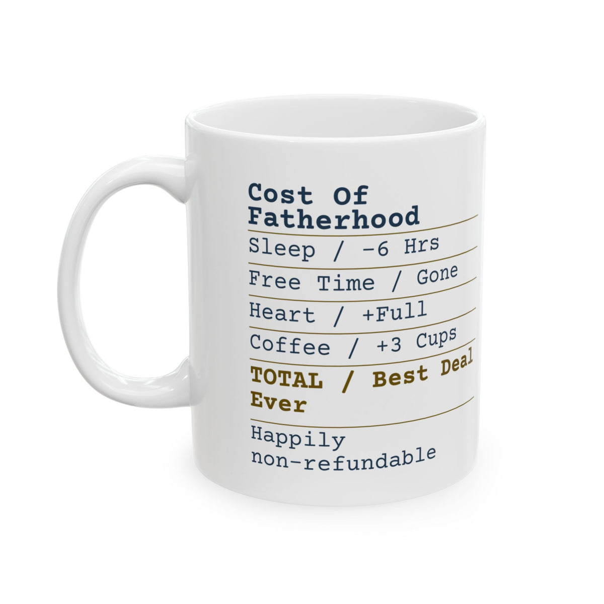 Cost Of Fatherhood Best Deal Ever Dad Mug