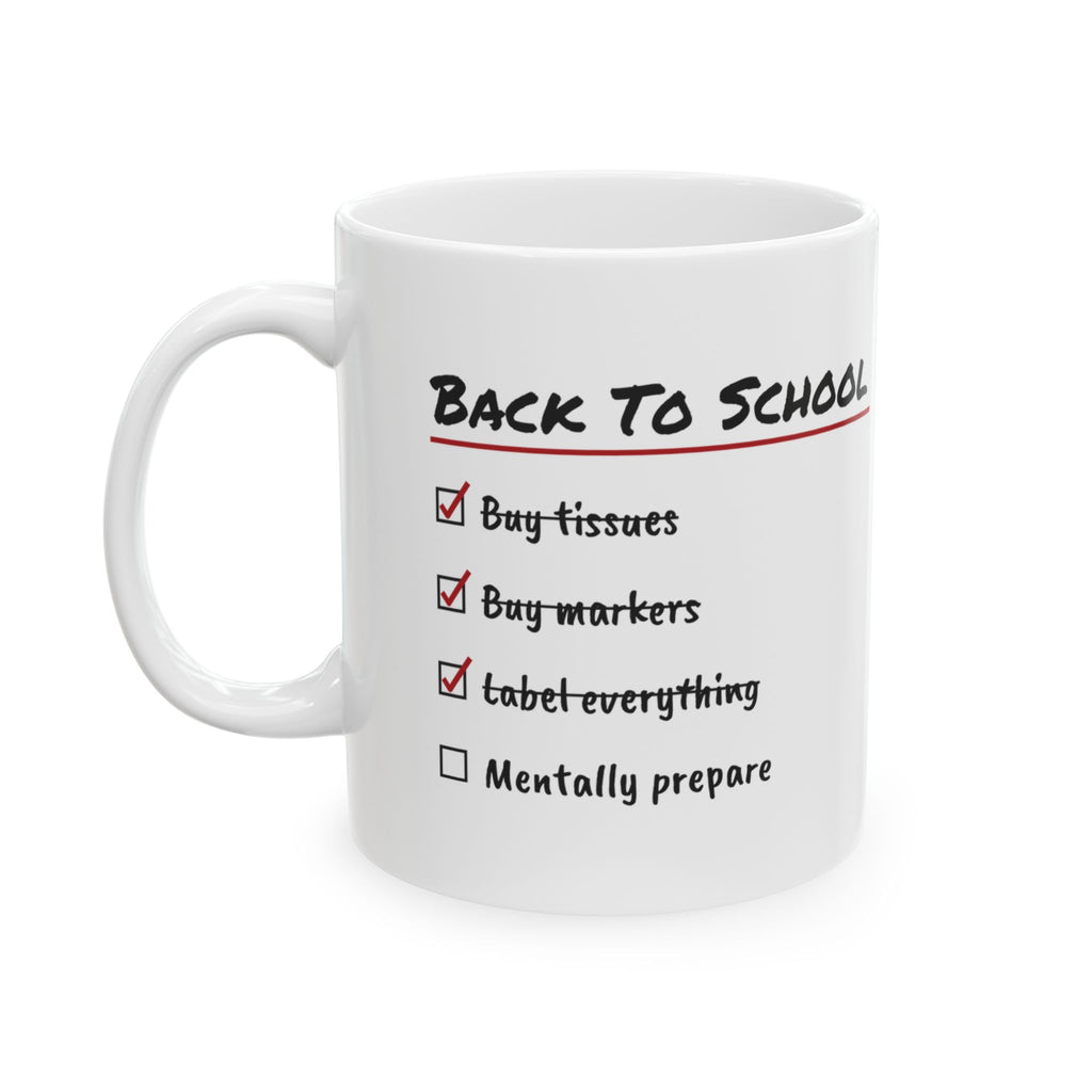 Funny Teacher Checklist Coffee Mug Back To School For Teachers