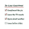 Funny In-Laws Christmas Sticker In-Law Christmas Checklist