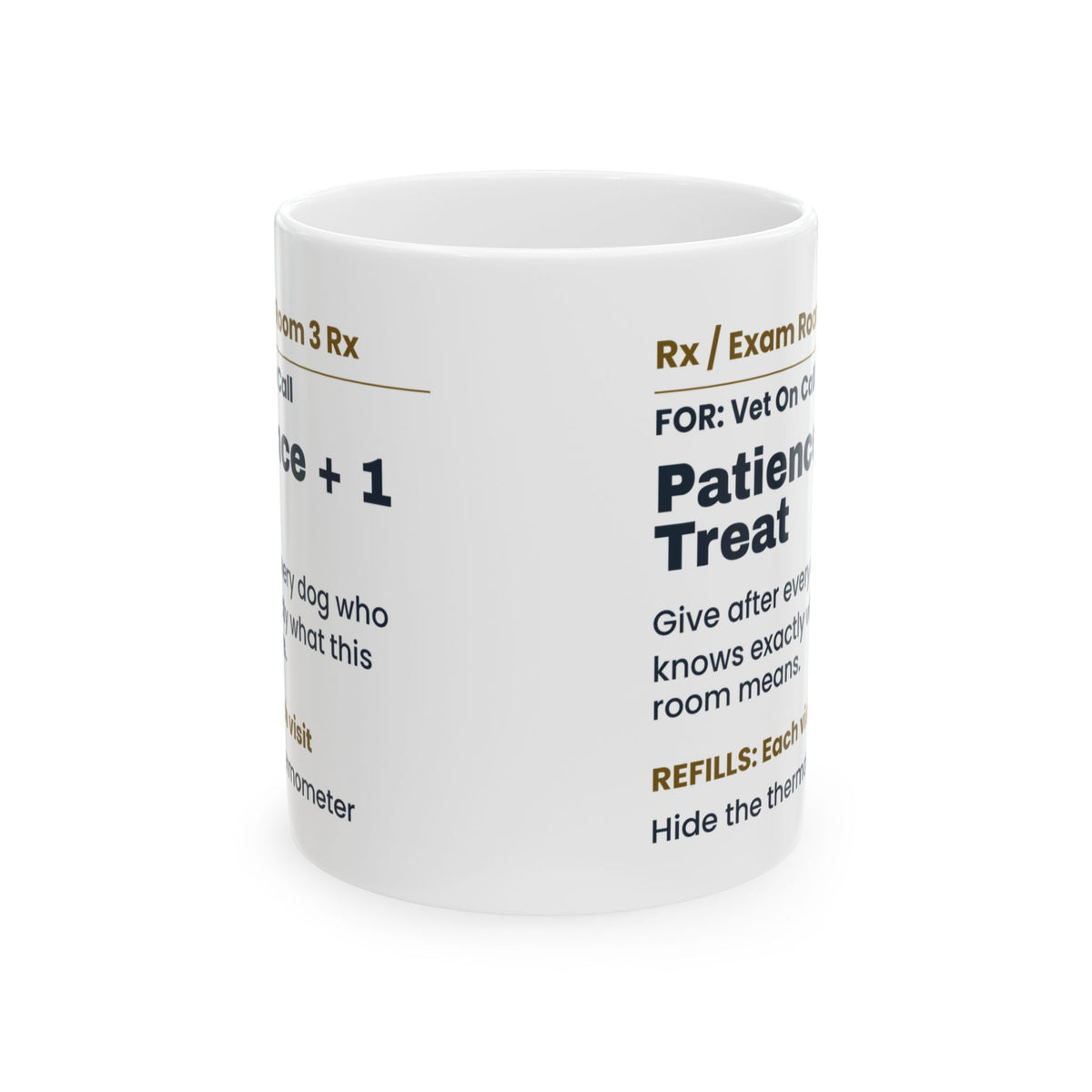 Funny Veterinarian Coffee Mug Patience Prescription For Vets