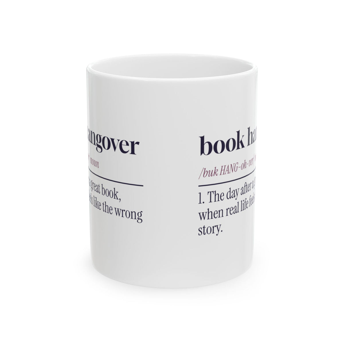 Book Lover Coffee Mug Book Hangover Dictionary Definition