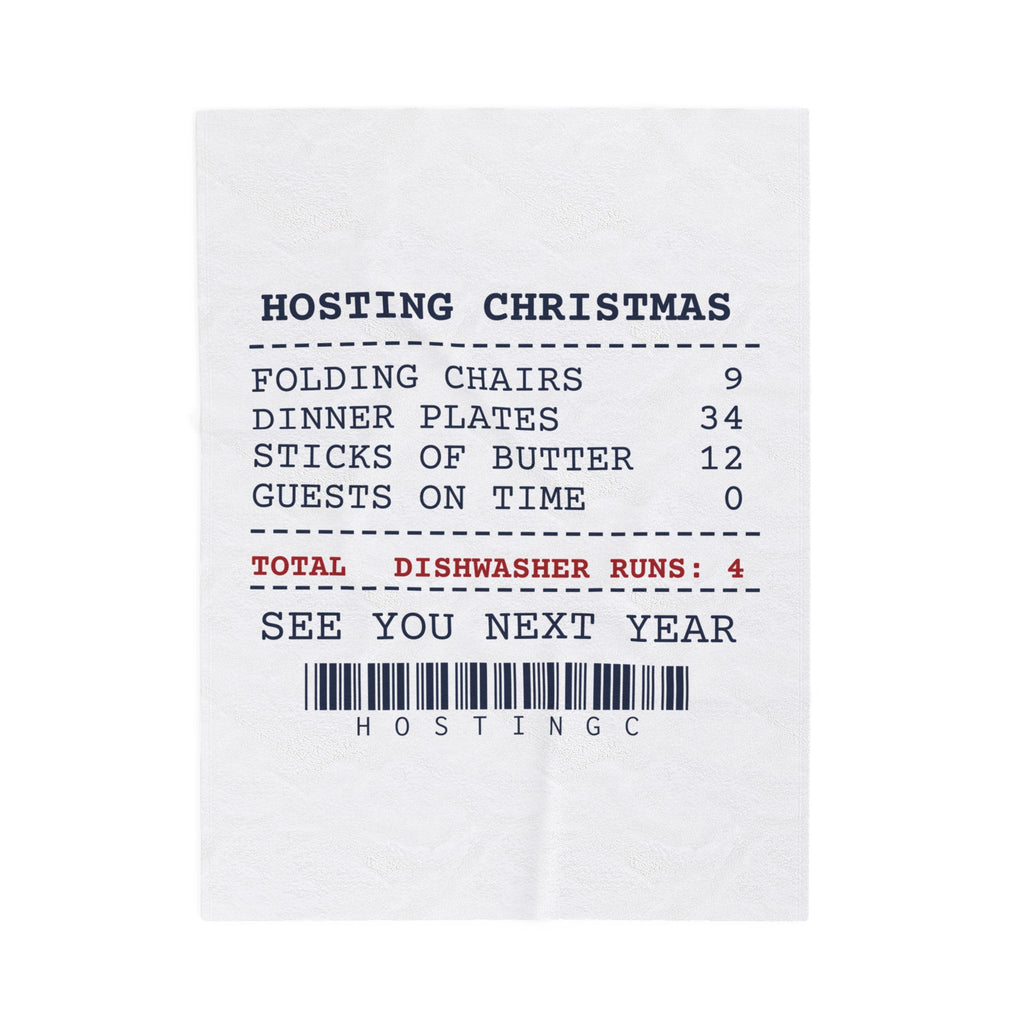 Funny Christmas Throw Blanket Hosting Christmas Receipt For Hosts