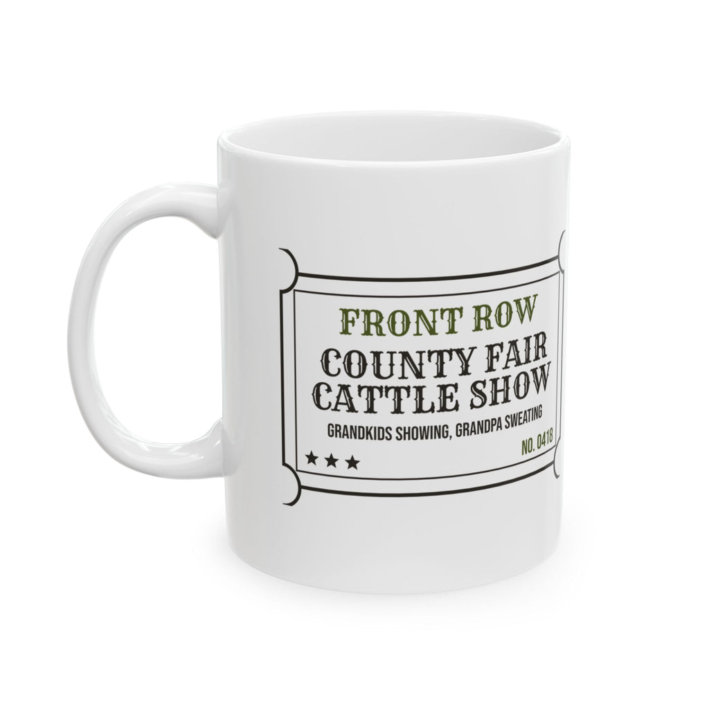 Funny Farmer Coffee Mug Cattle Show Grandpa Is More Nervous