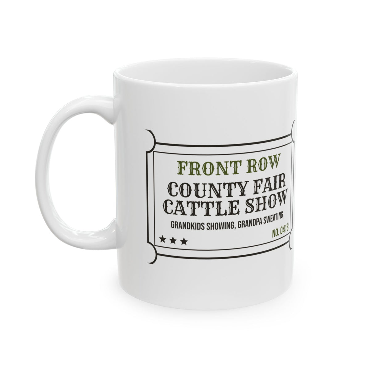 Funny Farmer Coffee Mug Cattle Show Grandpa Is More Nervous