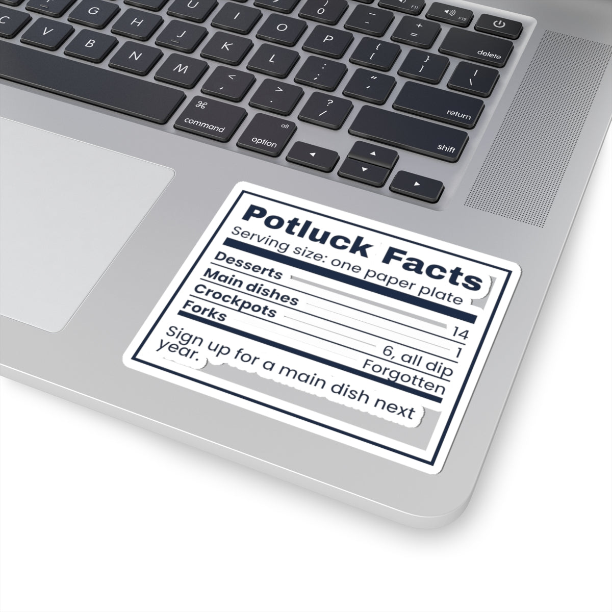 Funny Office Christmas Potluck Sticker Potluck Nutrition Facts