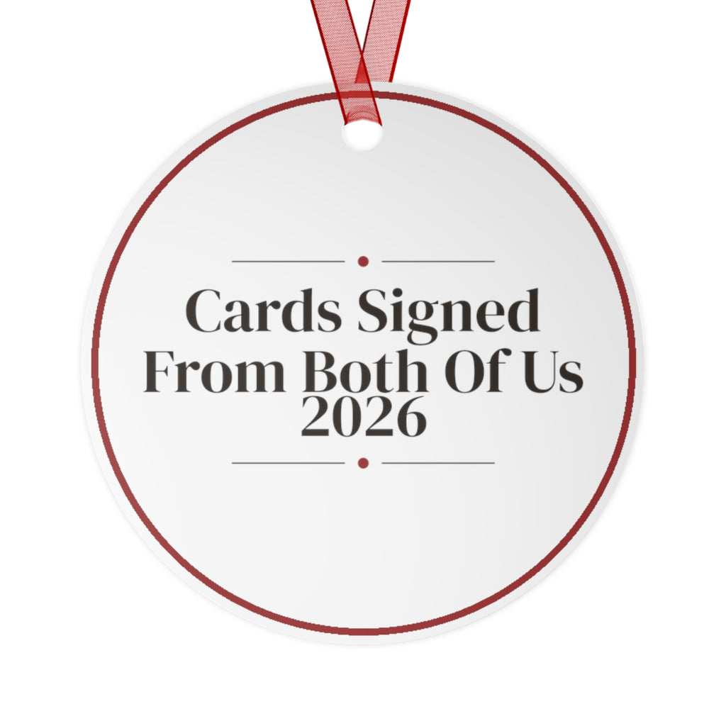 Christmas Ornament Cards Signed From Both Of Us 2026 For Newlyweds