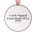 Christmas Ornament Cards Signed From Both Of Us 2026 For Newlyweds