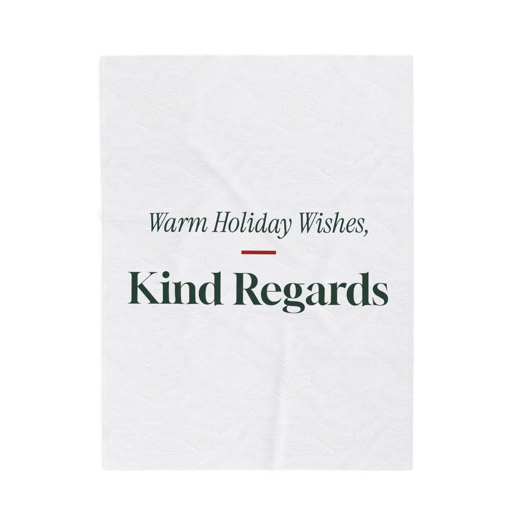 Funny Christmas Coworker Throw Blanket Warm Holiday Wishes Kind Regards