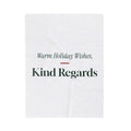 Funny Christmas Coworker Throw Blanket Warm Holiday Wishes Kind Regards