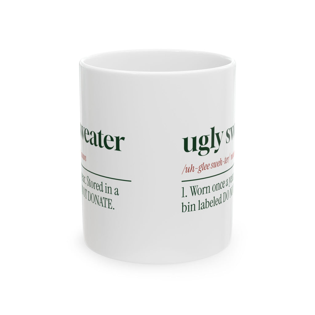 Funny Christmas Coffee Mug Ugly Sweater Definition Do Not Donate