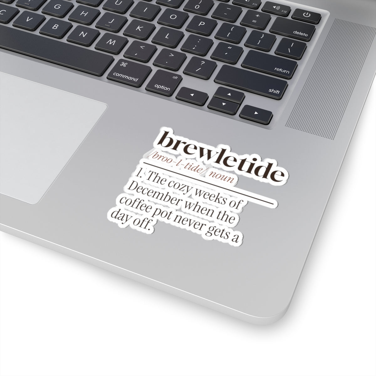 Funny Christmas Sticker Brewletide Definition For Coffee Lovers