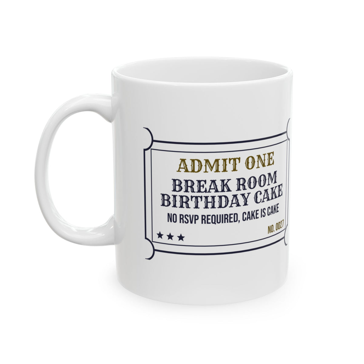 Break Room Birthday Cake Coffee Mug For Coworkers