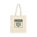 Funny Christmas Tote Bag Stockings Wait Until The Coffee Brews
