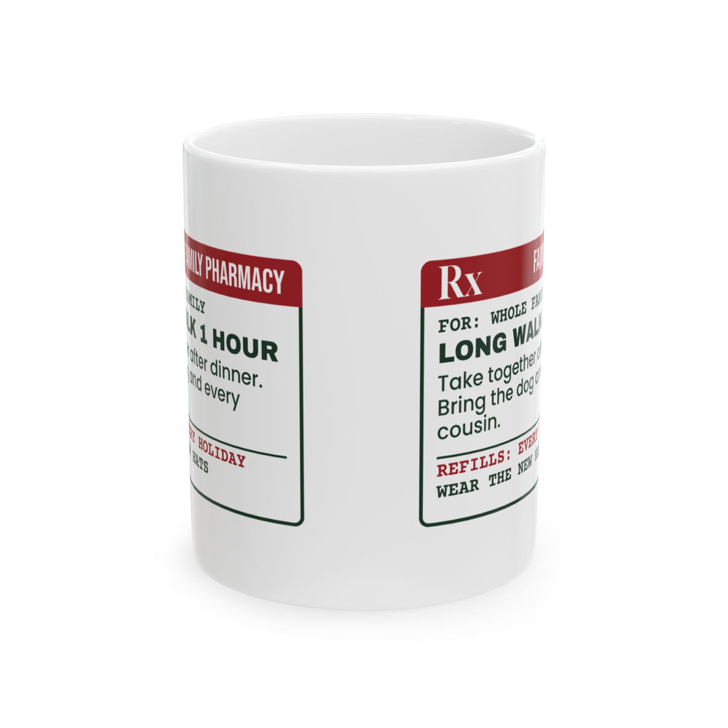 Funny Family Christmas Coffee Mug After-Dinner Walk Prescription