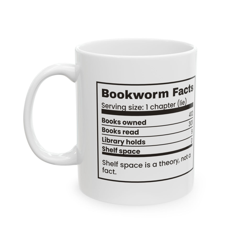 Funny Book Lover Coffee Mug Bookworm Facts Library Holds 9