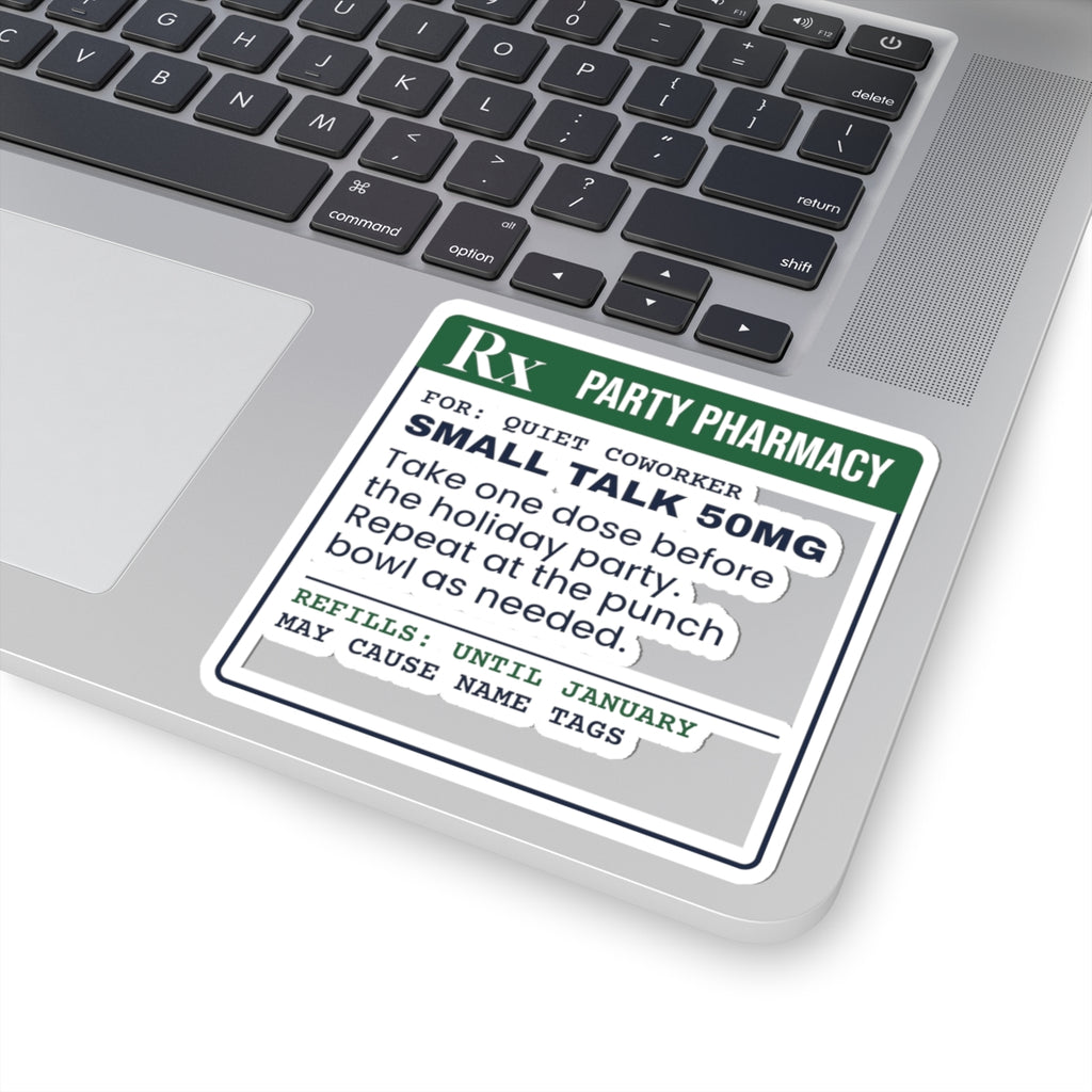 Funny Christmas Coworker Sticker Small Talk 50mg For Introverts