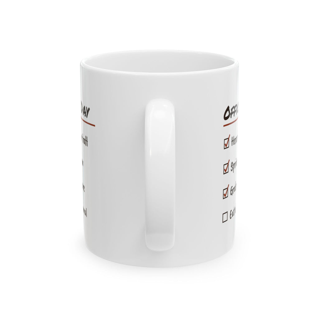 Office Pizza Day Checklist Coffee Mug For Coworkers