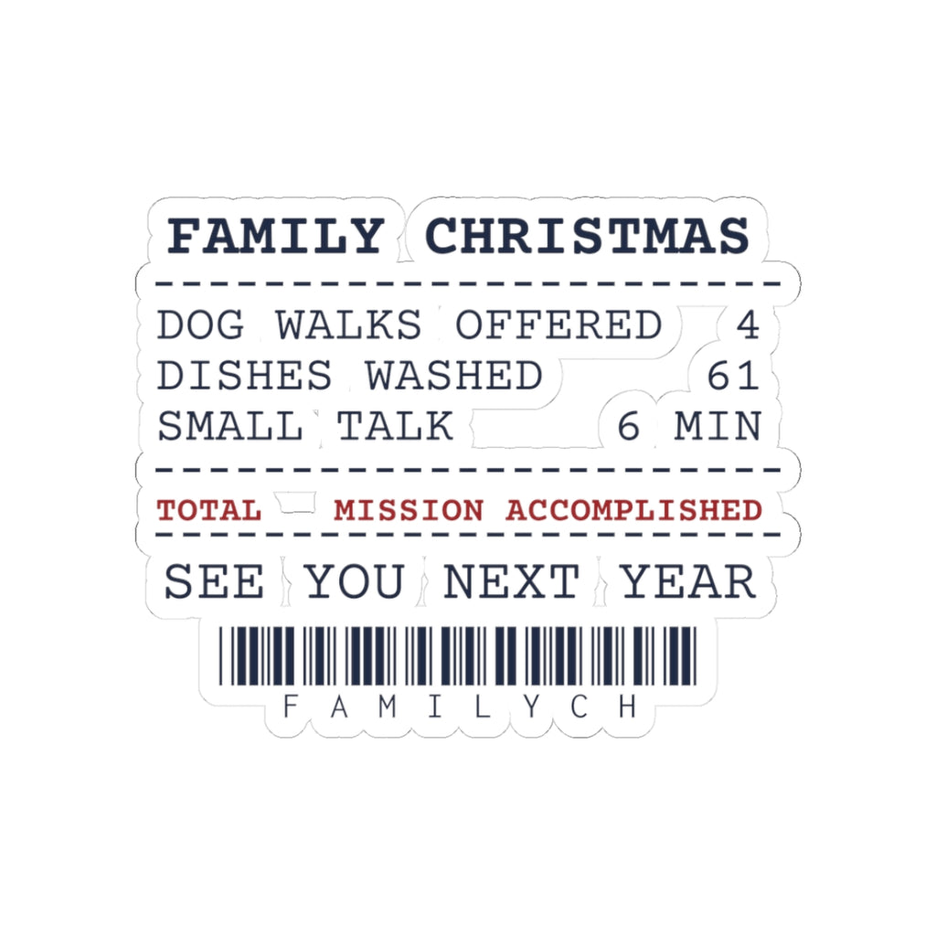 Funny Introvert Christmas Sticker Washed Every Dish To Avoid Talking