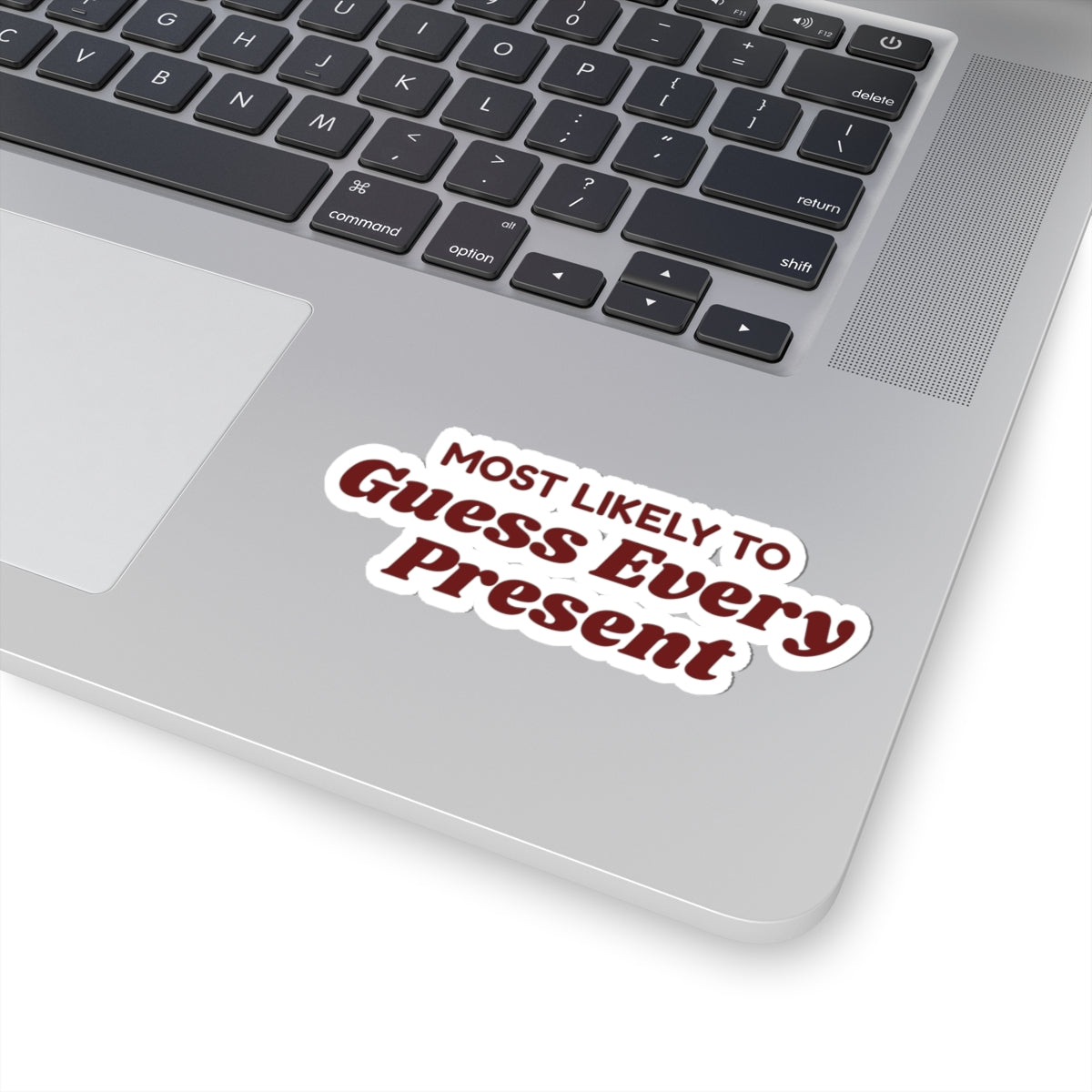 Funny Christmas Family Sticker Most Likely To Guess Every Present