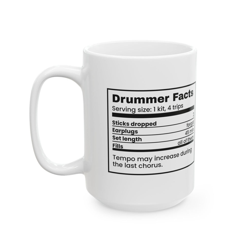 Funny Drummer Coffee Mug Drummer Facts Earplugs Forgot For Drummers