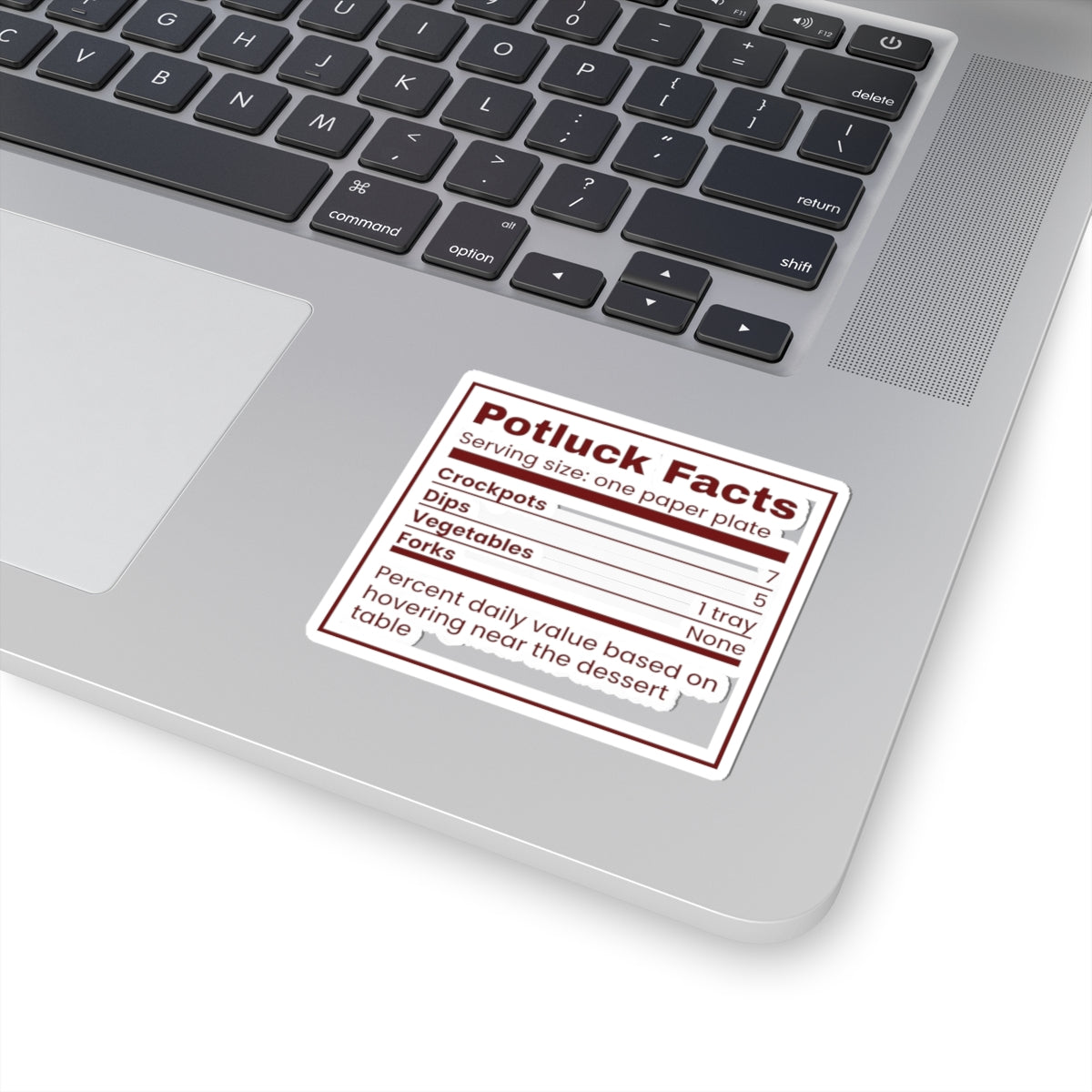 Funny Office Christmas Sticker Potluck Facts Forks None For Coworkers