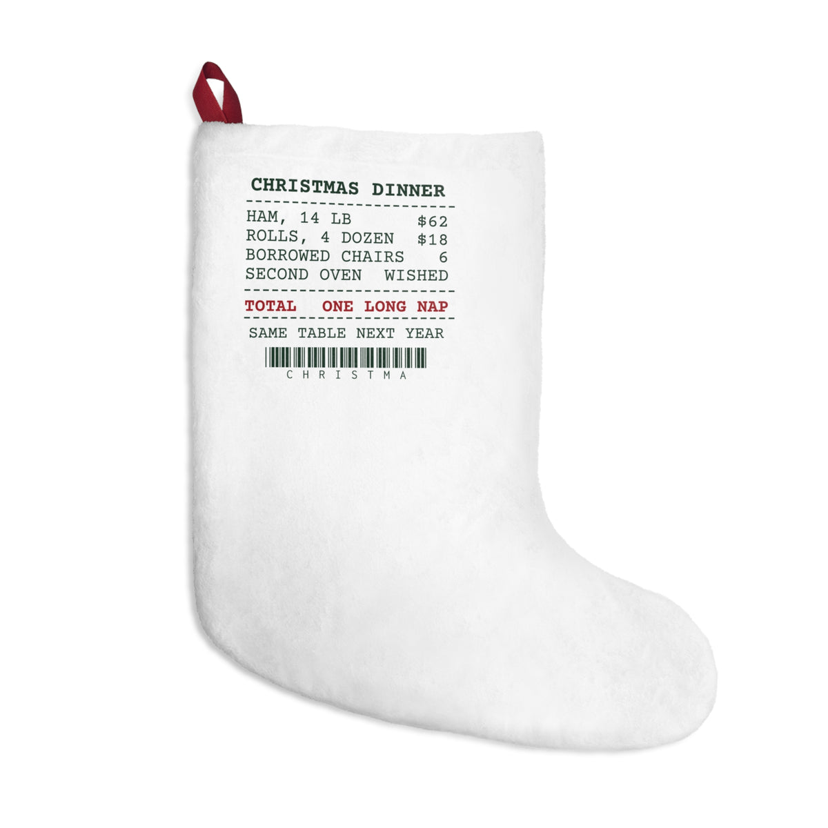 Funny Christmas Host Christmas Stocking Christmas Dinner Receipt For Hosts