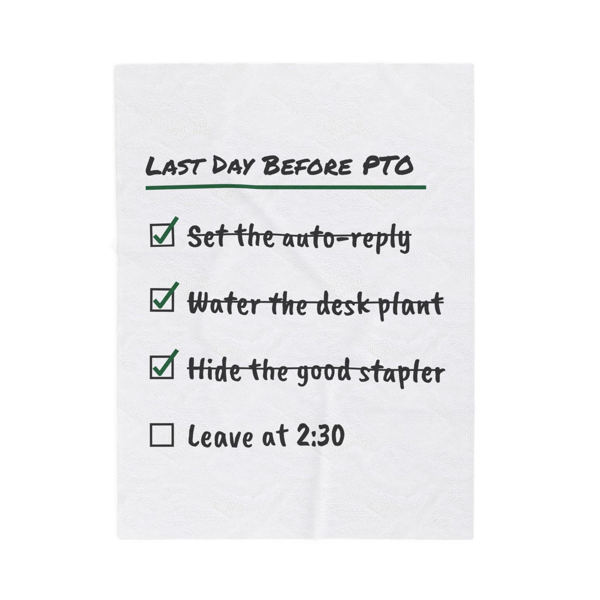 Funny Christmas Coworker Throw Blanket Hide The Good Stapler Checklist
