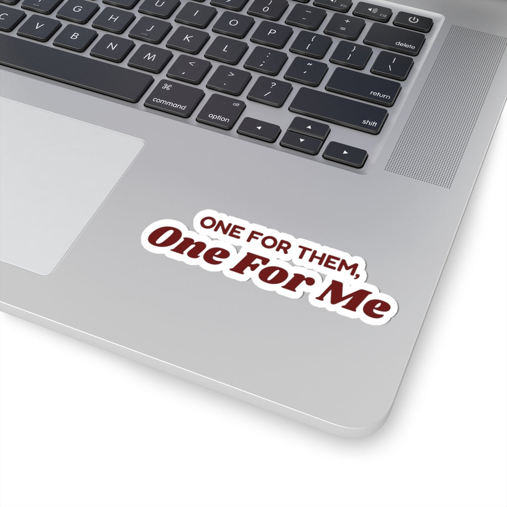 Funny Christmas Shopping Sticker One For Them One For Me