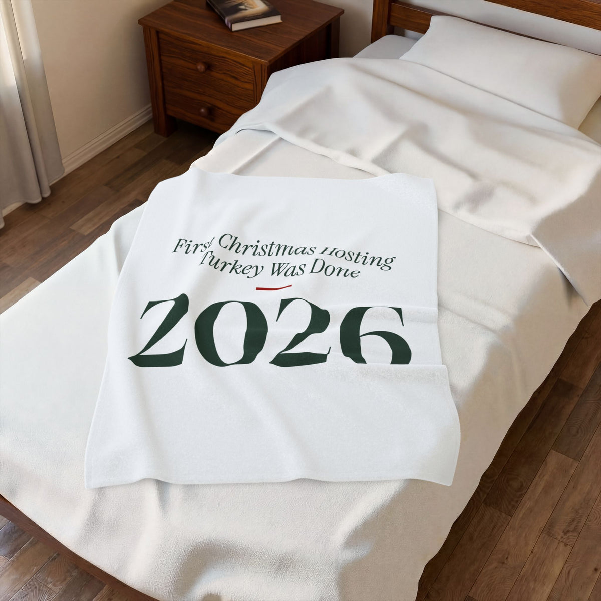 Funny Christmas Hosting Throw Blanket First Christmas Hosting 2026