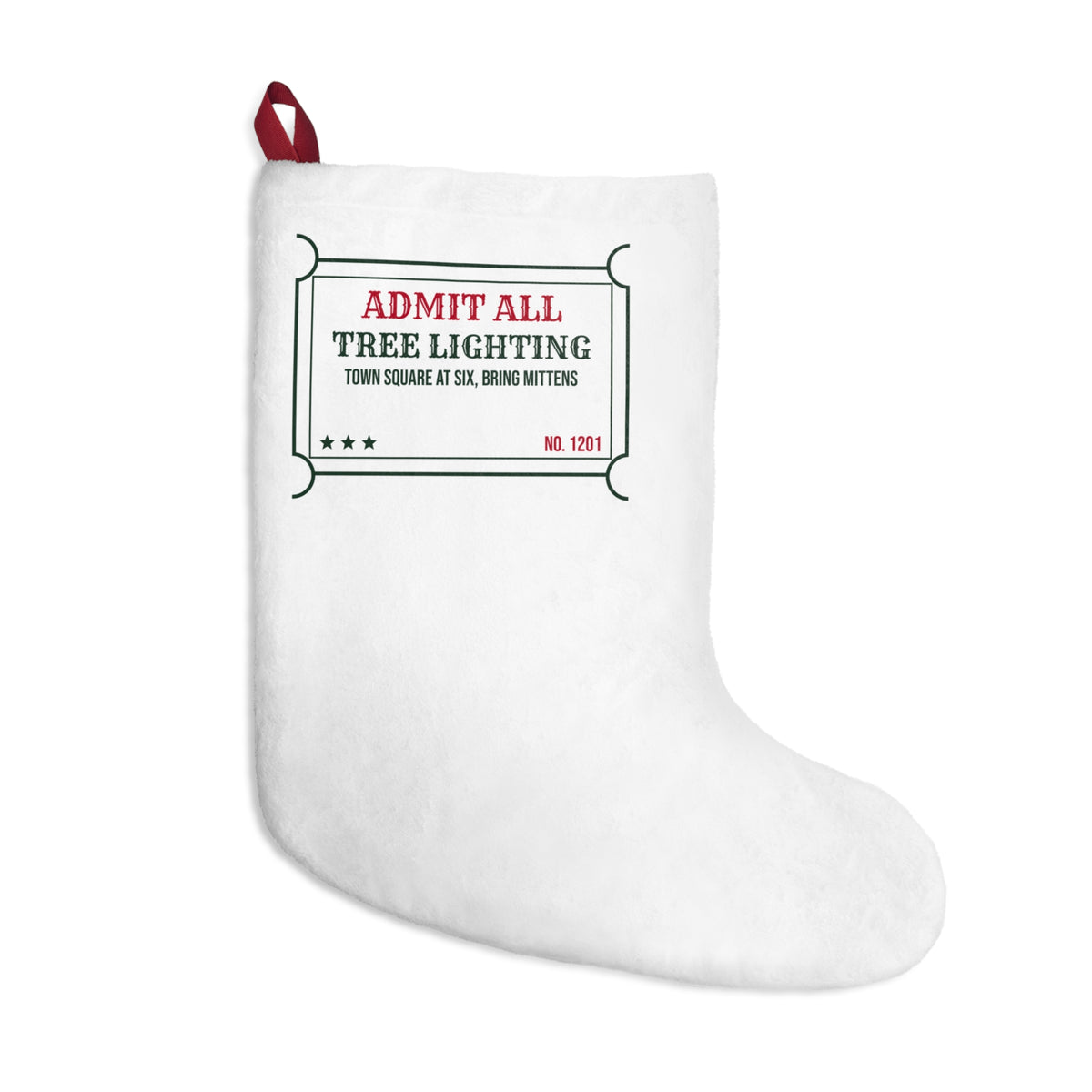 Cozy Christmas Stocking Tree Lighting Town Square Ticket