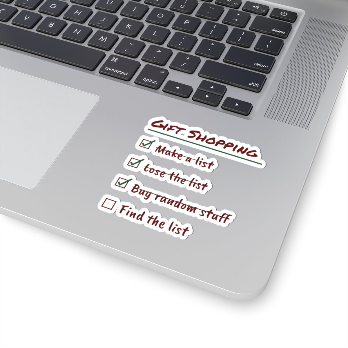 Funny Christmas Shopping Sticker Lose The List Find It December 26