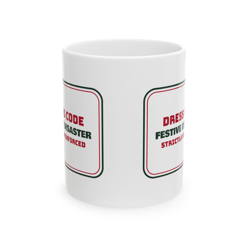 Funny Ugly Sweater Party Coffee Mug Dress Code Festive Disaster