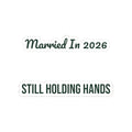 Newlywed Christmas Sticker Married In 2026 Still Holding Hands
