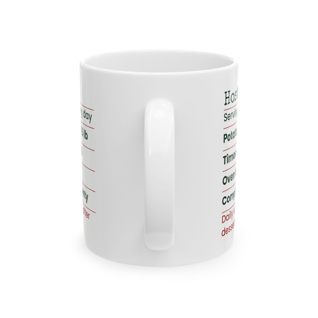 Funny Christmas Hosting Coffee Mug Host Facts Label For The Host