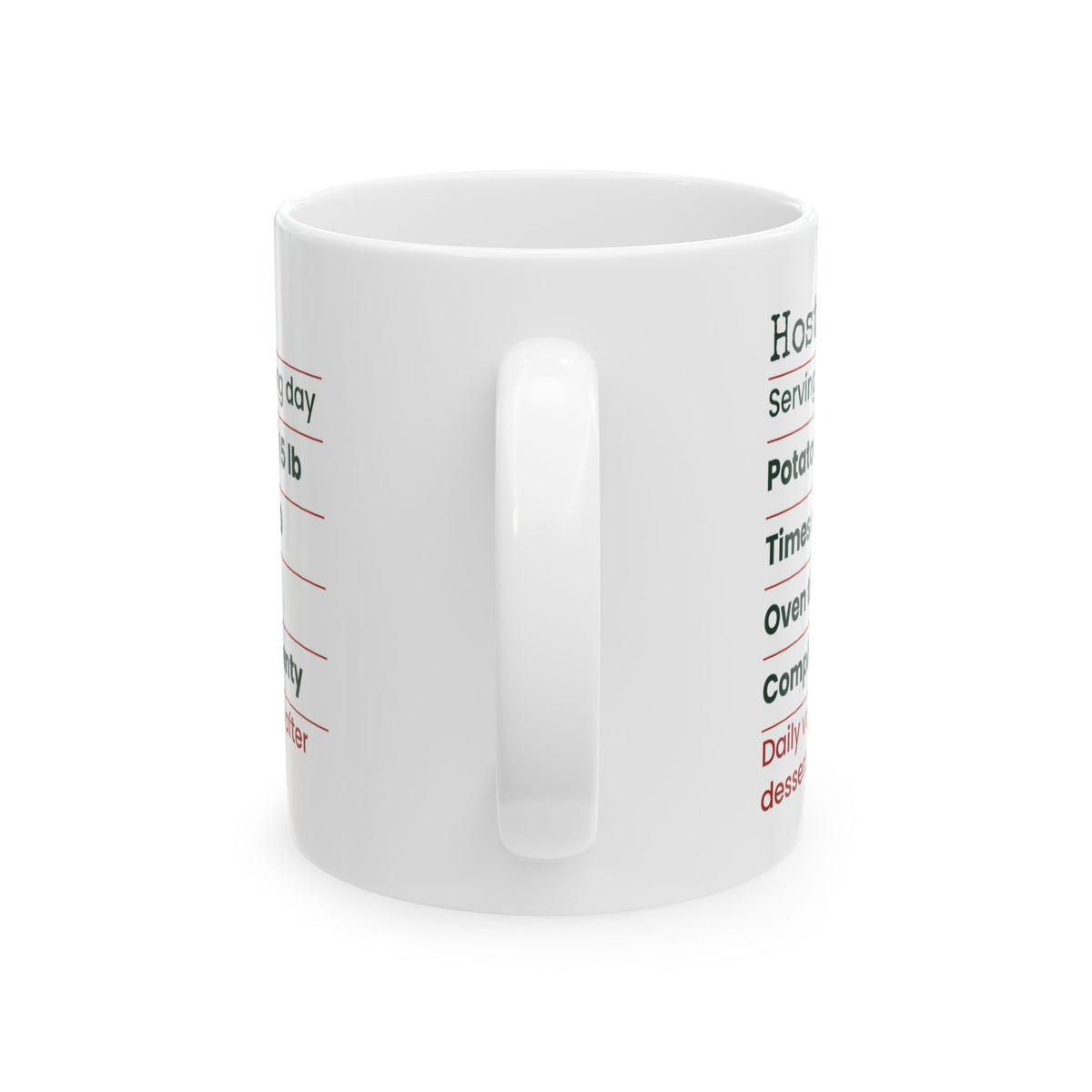 Funny Christmas Hosting Coffee Mug Host Facts Label For The Host