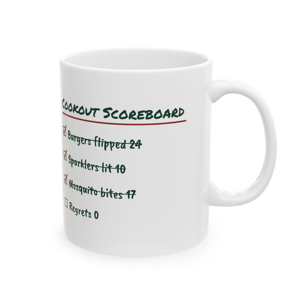Funny Cookout Scoreboard Coffee Mug Checklist For BBQ Lovers