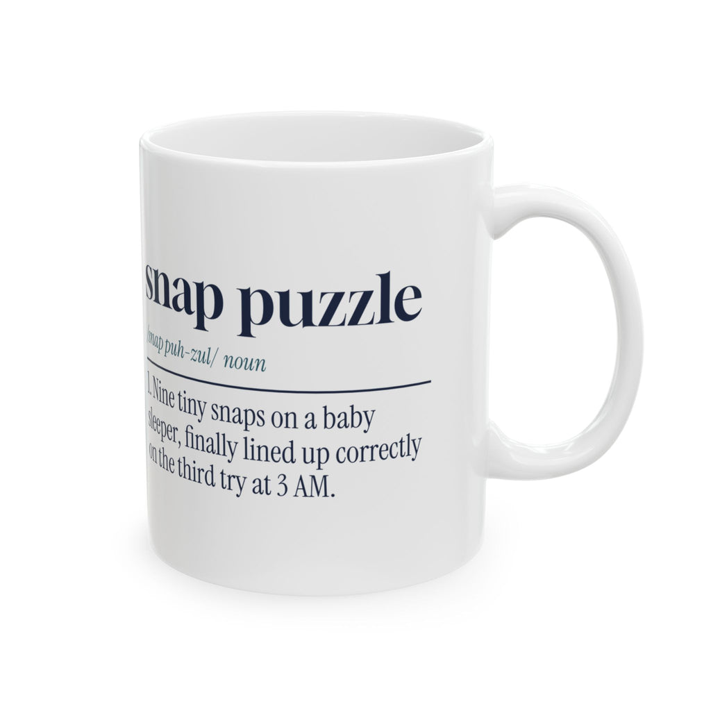 Funny New Dad Coffee Mug Snap Puzzle Dictionary For First Time Dads
