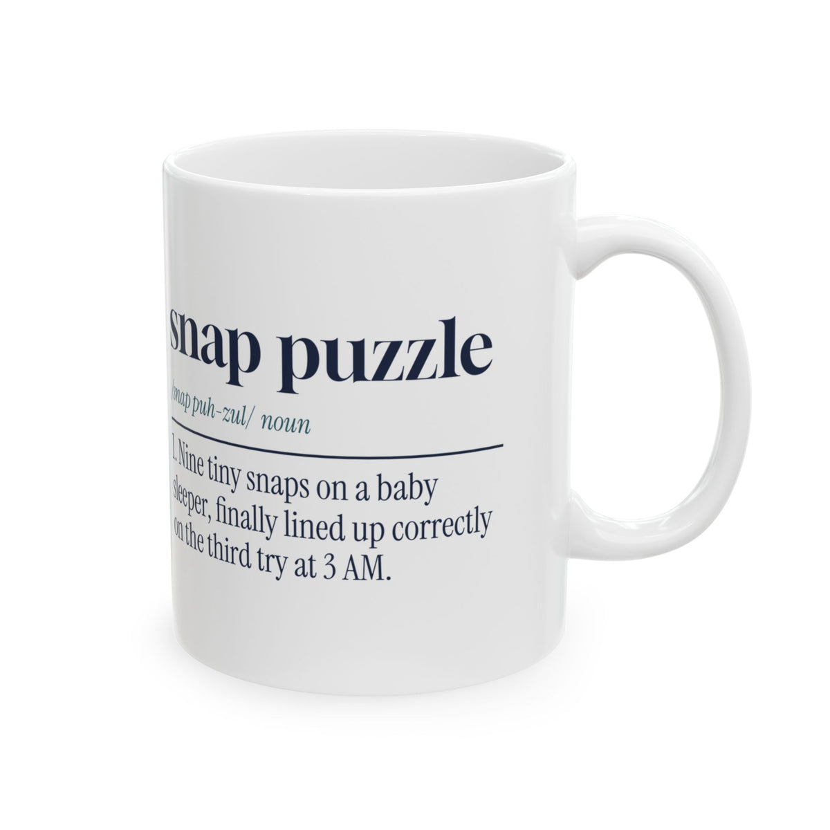 Funny New Dad Coffee Mug Snap Puzzle Dictionary For First Time Dads