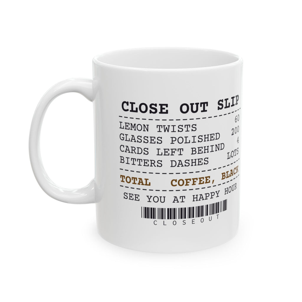 Funny Bartender Mug Glasses Polished 200 Coffee Black Bar Receipt