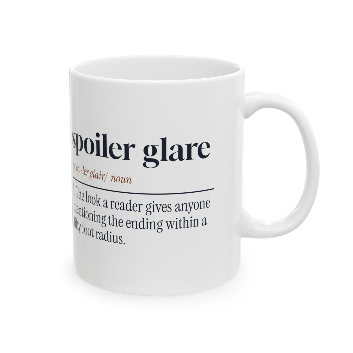 Funny Book Lover Mug Spoiler Glare Dictionary Definition For Readers