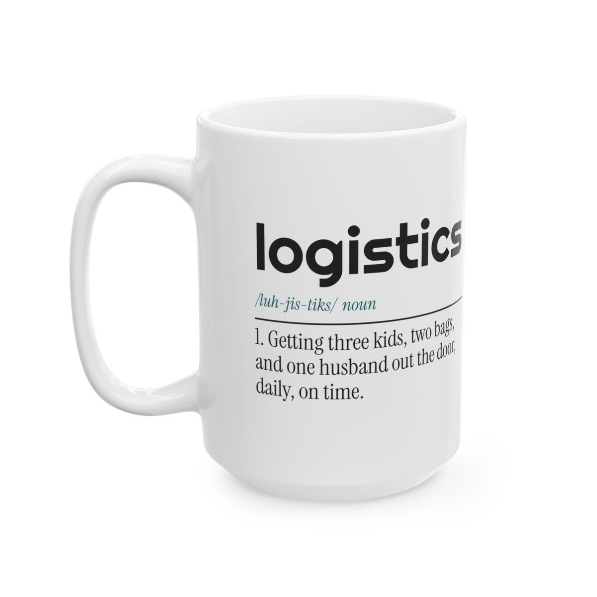 Funny Mom Coffee Mug Logistics Defined Family Joke For Wife