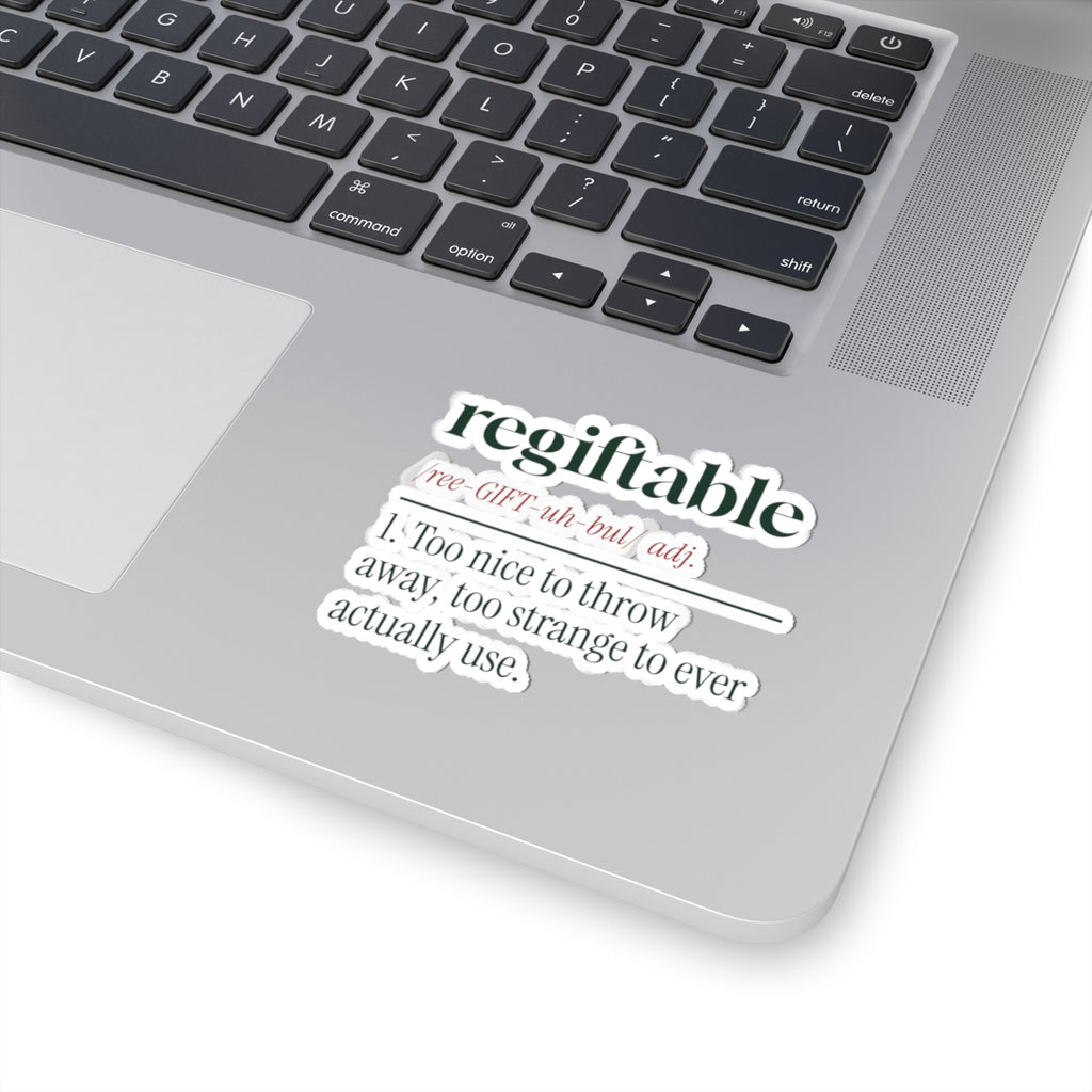 Funny White Elephant Sticker Regiftable Definition For Gift Swaps