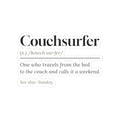 Funny Lazy Weekend Sticker Couchsurfer Definition