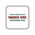 Funny Christmas In-Laws Sticker Shoes Off Opinions Too